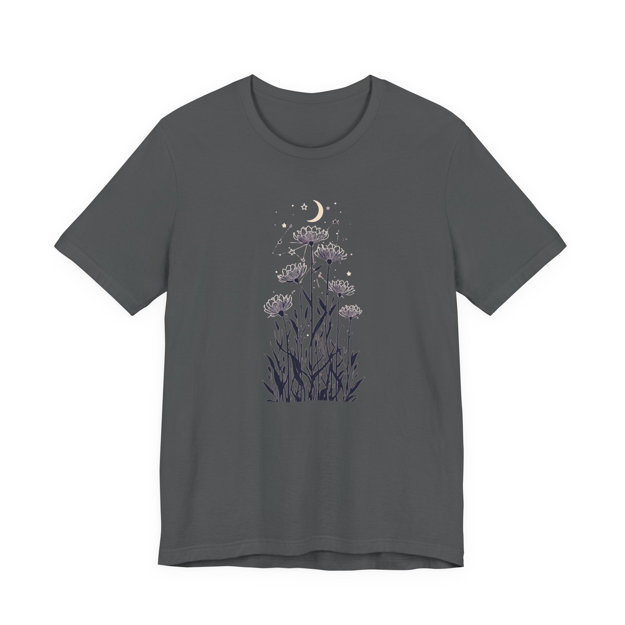 Moonlit Wildflower Night Graphic T-Shirt