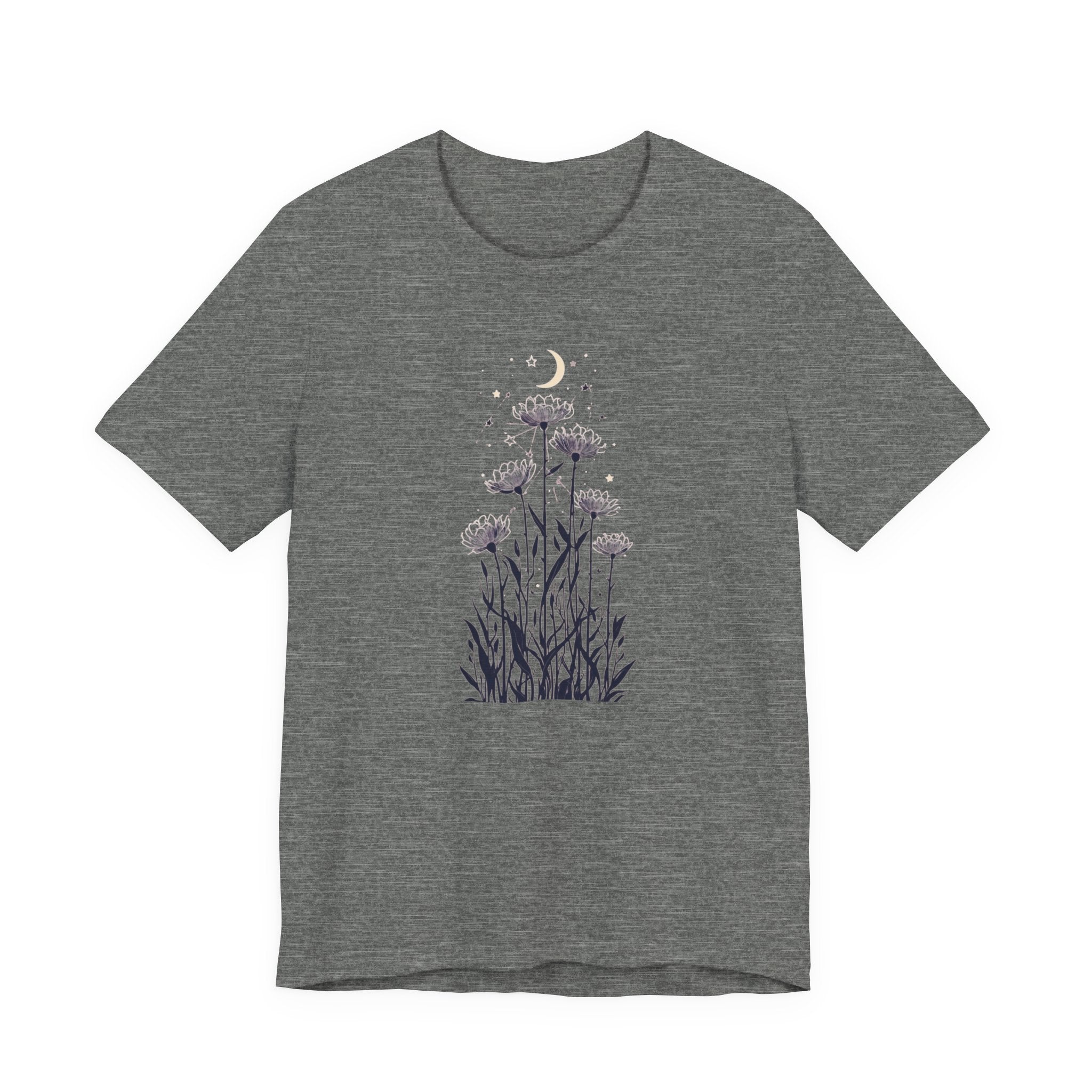 Moonlit Wildflower Night Graphic T-Shirt