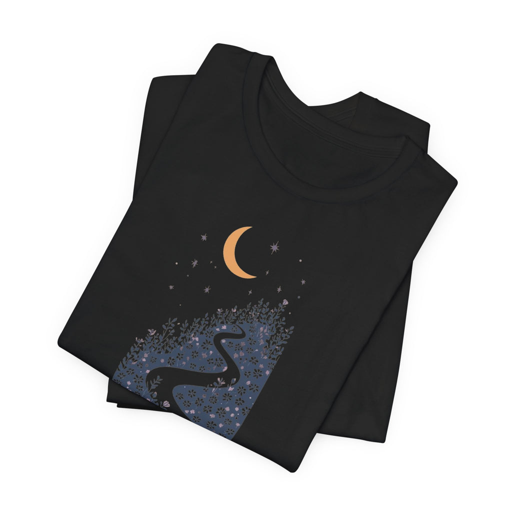 Moonlit Wildflower Path Graphic T-Shirt