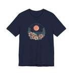 Sunset Ocean Moon Floral T-Shirt