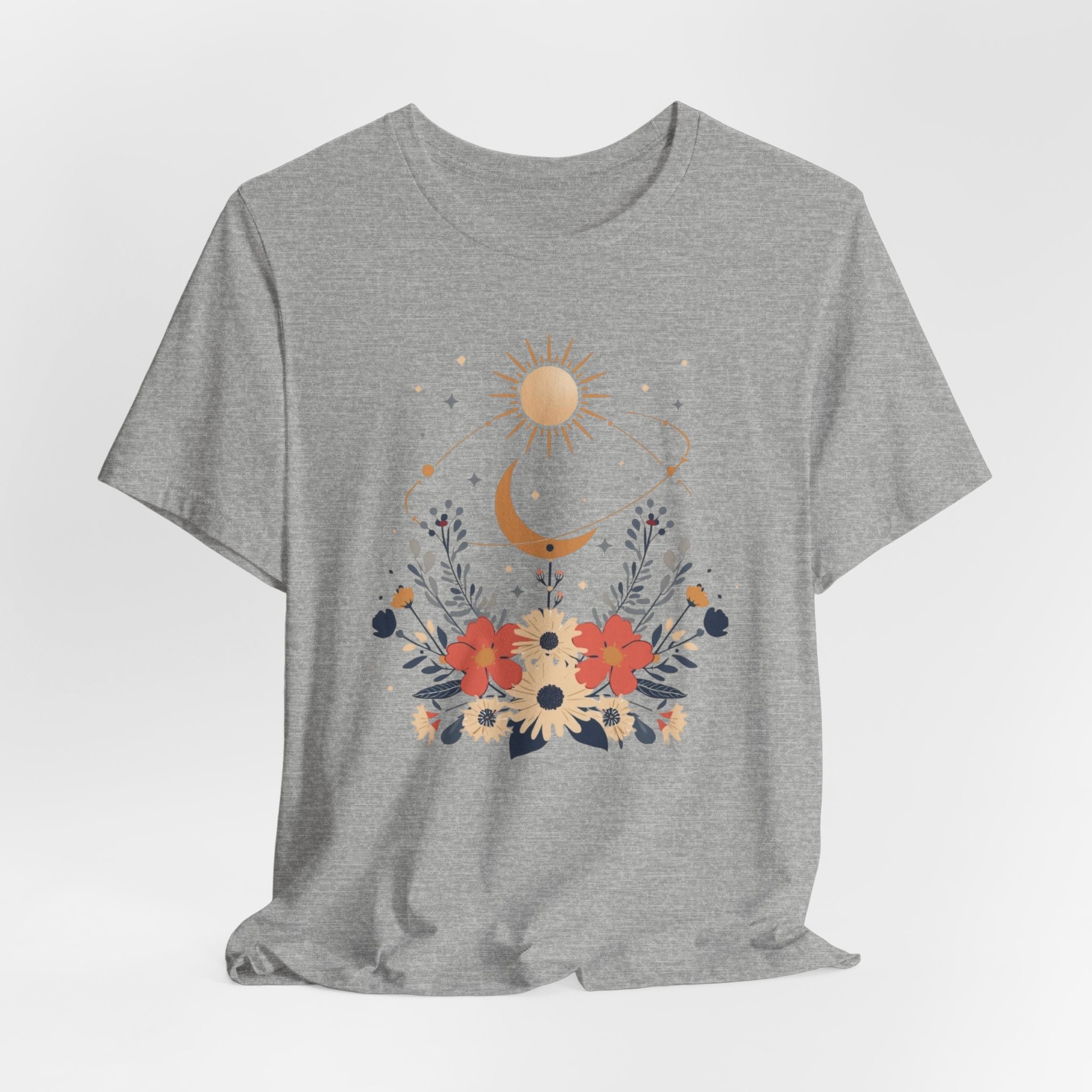 Celestial Orbit Floral Graphic T-Shirt