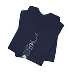 Blue Scandinavian Crescent Moon T-Shirt