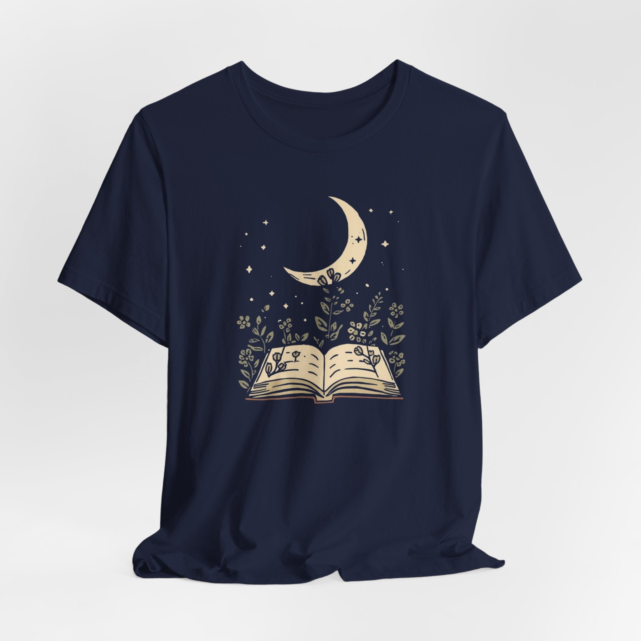 Moonlit Reading Garden Graphic T-Shirt