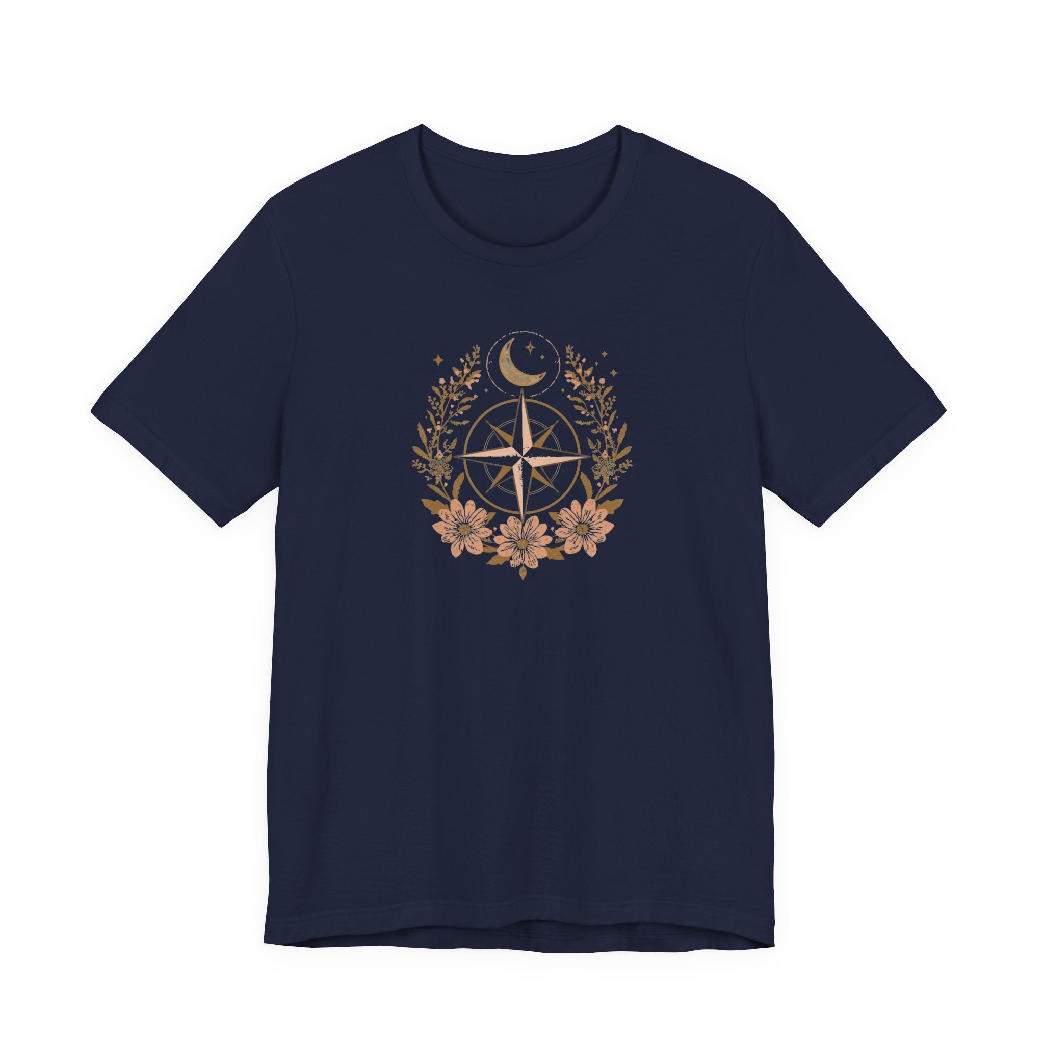 Celestial Compass Floral Graphic T-Shirt