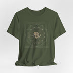 Sacred Geometry Floral Mandala Celestial Graphic T-Shirt