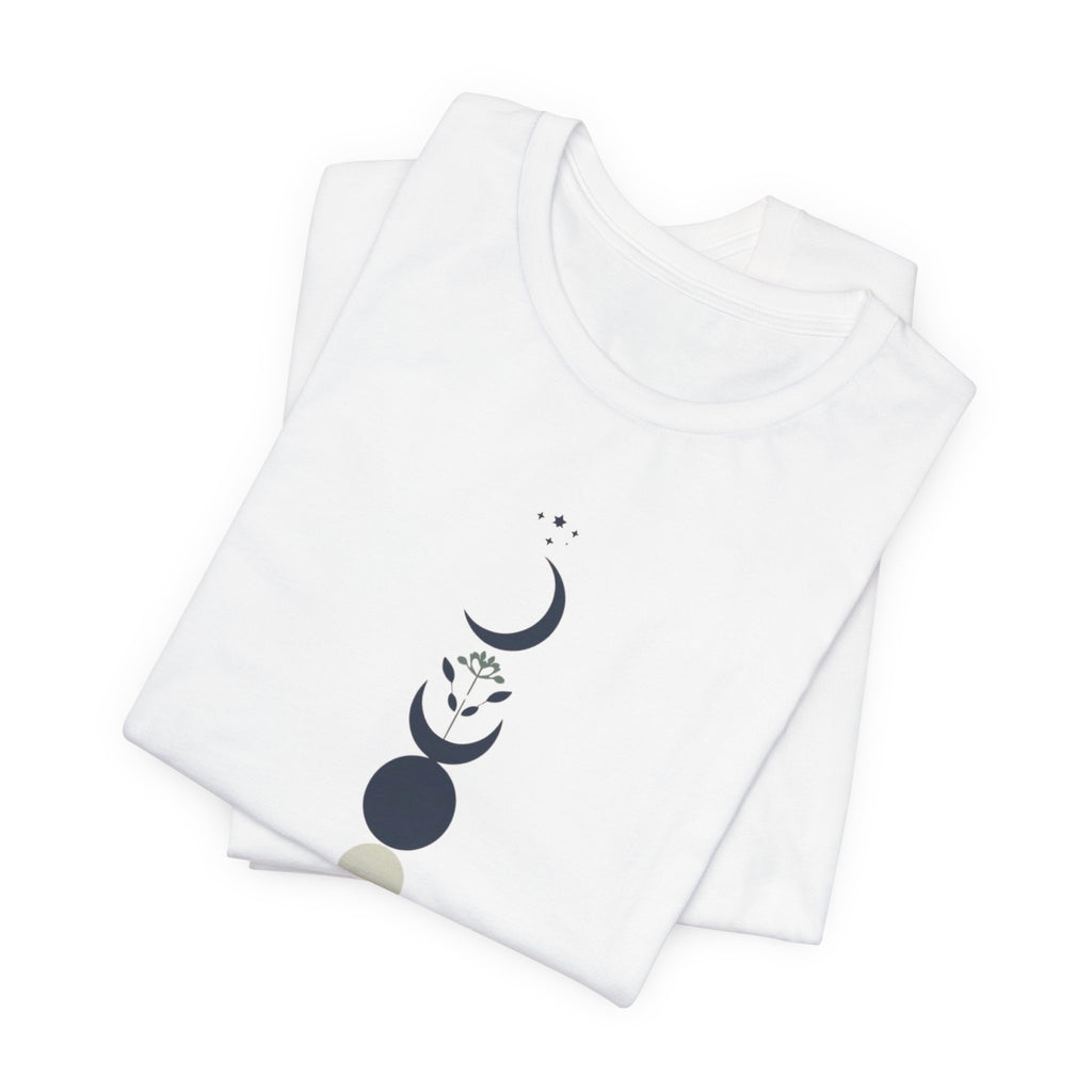 Blue Scandinavian Crescent Moon T-Shirt