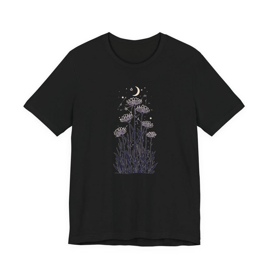 Moonlit Wildflower Night Graphic T-Shirt