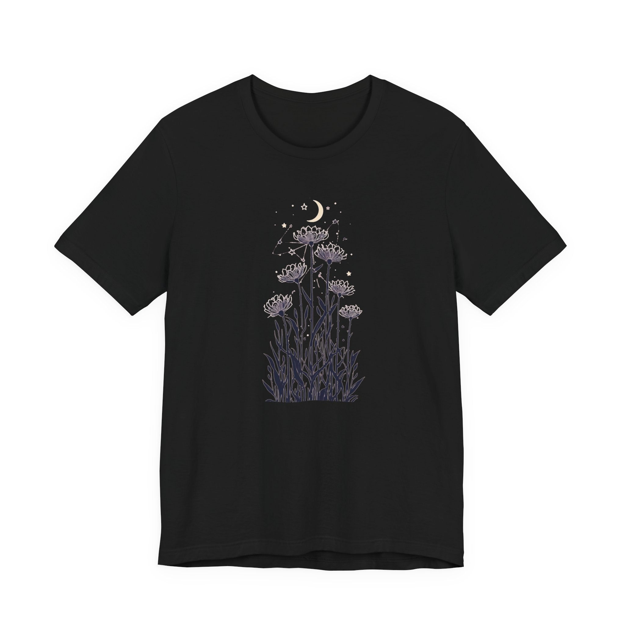 Moonlit Wildflower Night Graphic T-Shirt