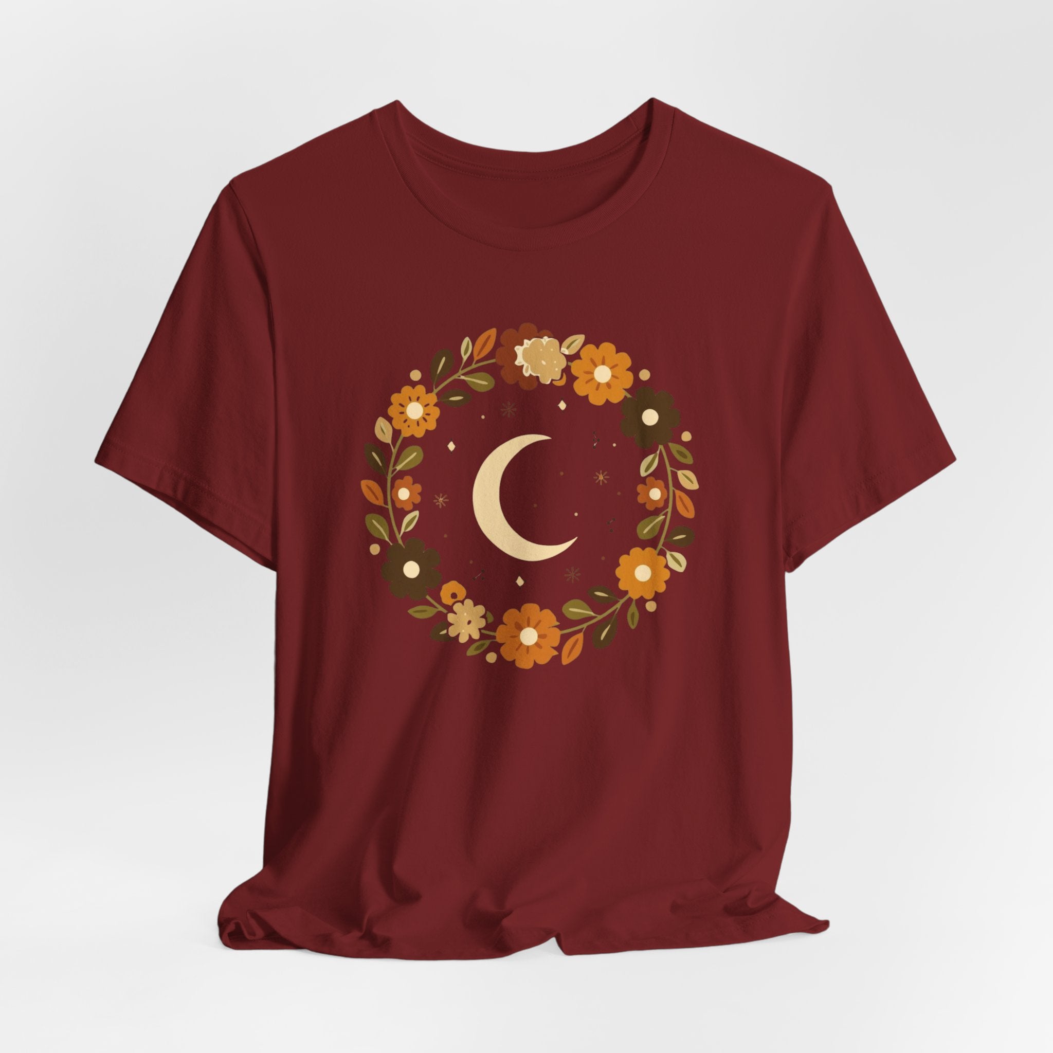 Retro Celestial Floral Wreath T-Shirt