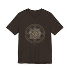 Celestial Compass Rose Floral Mandala Graphic T-Shirt