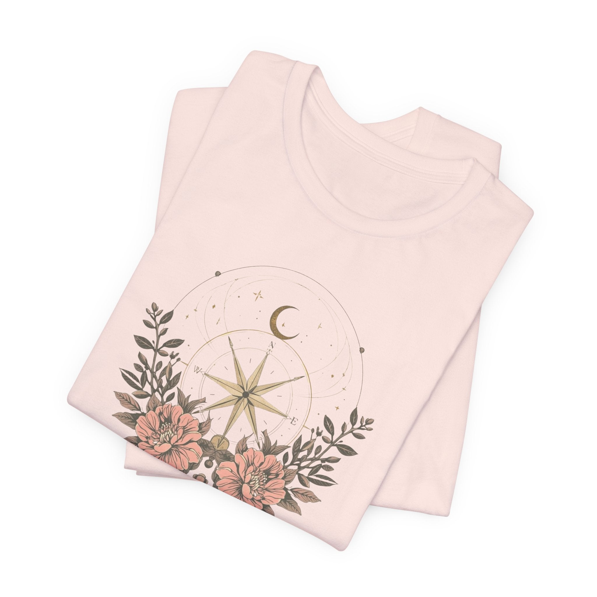 Celestial Compass Floral Graphic T-Shirt