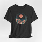 Sunset Ocean Moon Floral T-Shirt