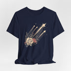 Shooting Stars & Roses Celestial Graphic T-Shirt