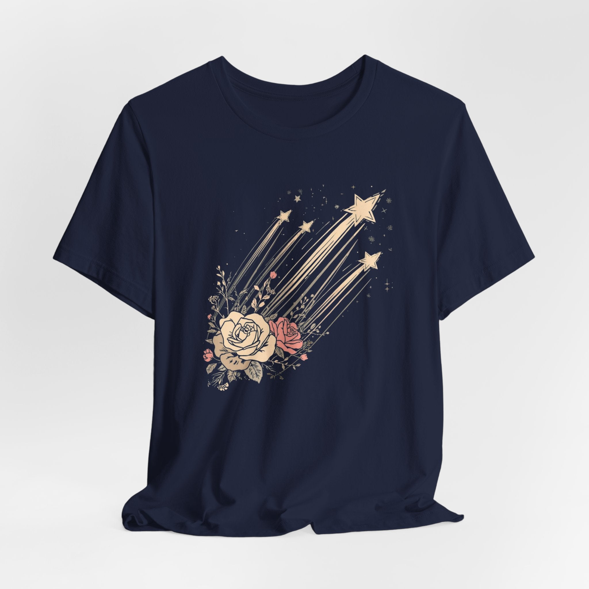 Shooting Stars & Roses Celestial Graphic T-Shirt