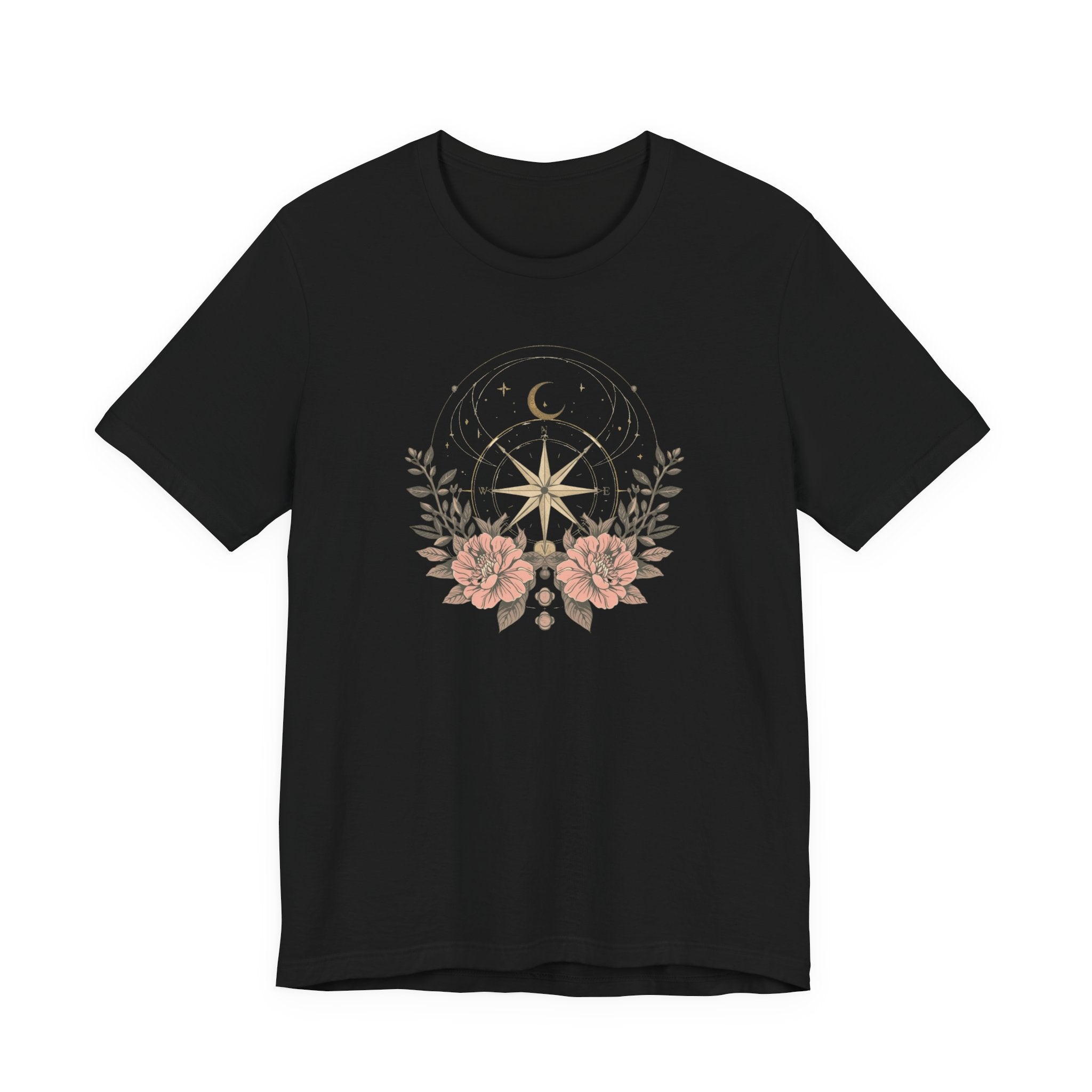 Celestial Compass Floral Graphic T-Shirt