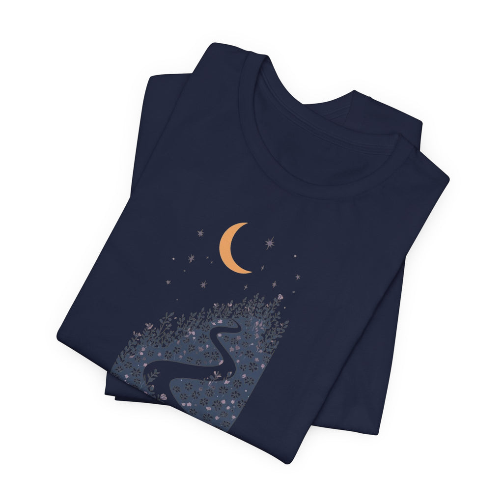 Moonlit Wildflower Path Graphic T-Shirt