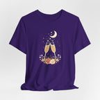 Celestial Champagne & Blush Florals Graphic T-Shirt