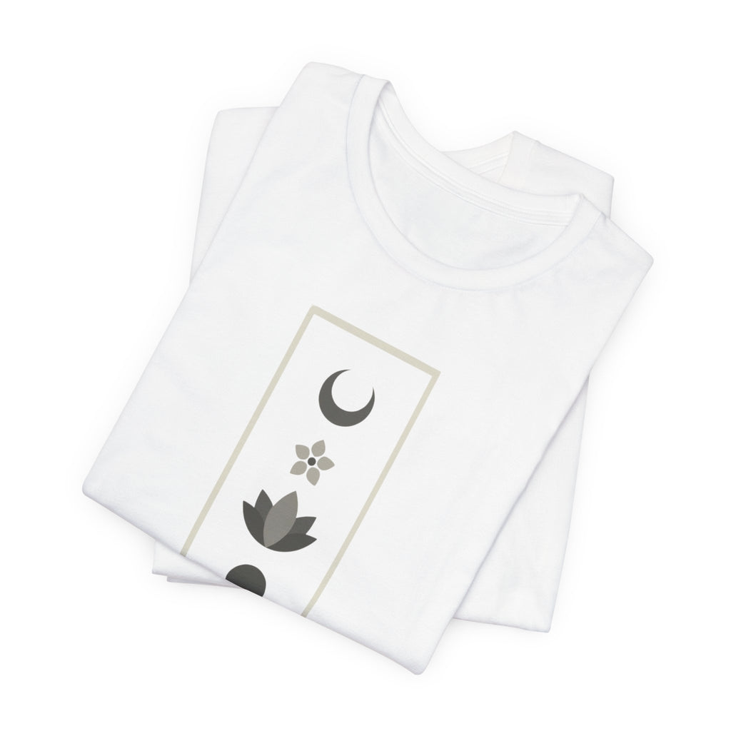Scandinavian Moon and Flowers T-Shirt