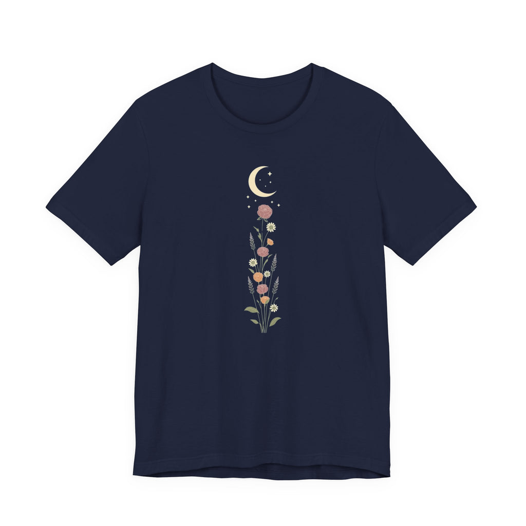 Wildflowers and Crescent Moon T-Shirt