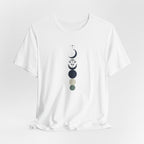 Blue Scandinavian Crescent Moon T-Shirt