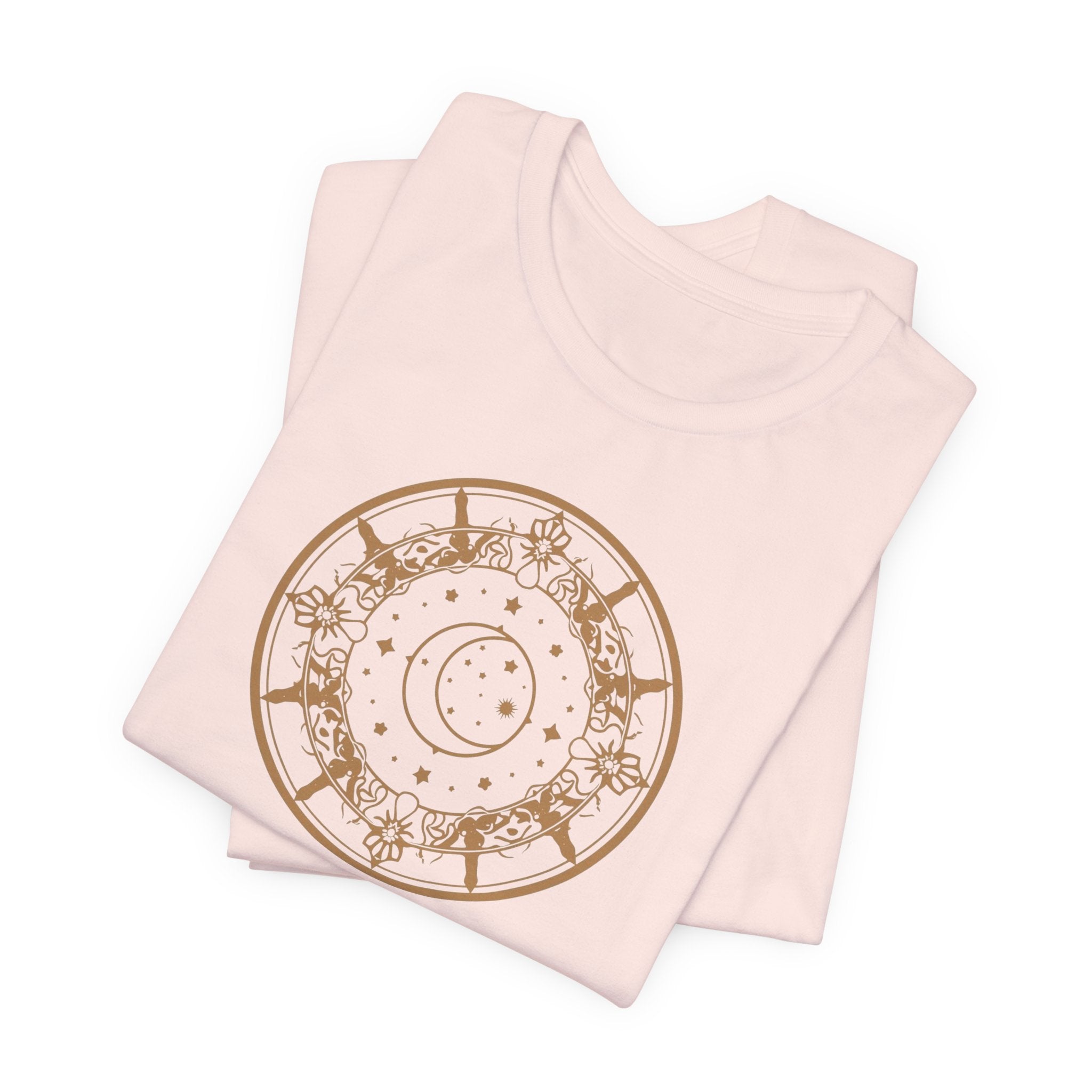 Celestial Moon & Stars Circle T-Shirt