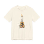 Celestial Floral Guitar Graphic T-Shirt