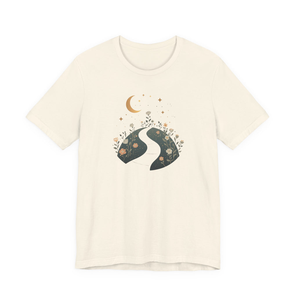 Moonlit Wildflower Path Graphic T-Shirt