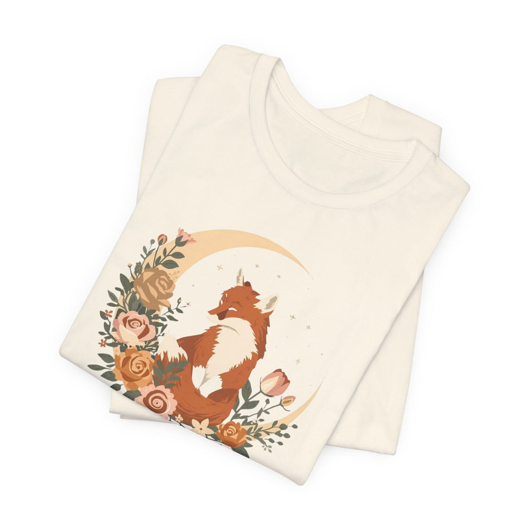 Crescent Moon and Wildflower Fox T-Shirt
