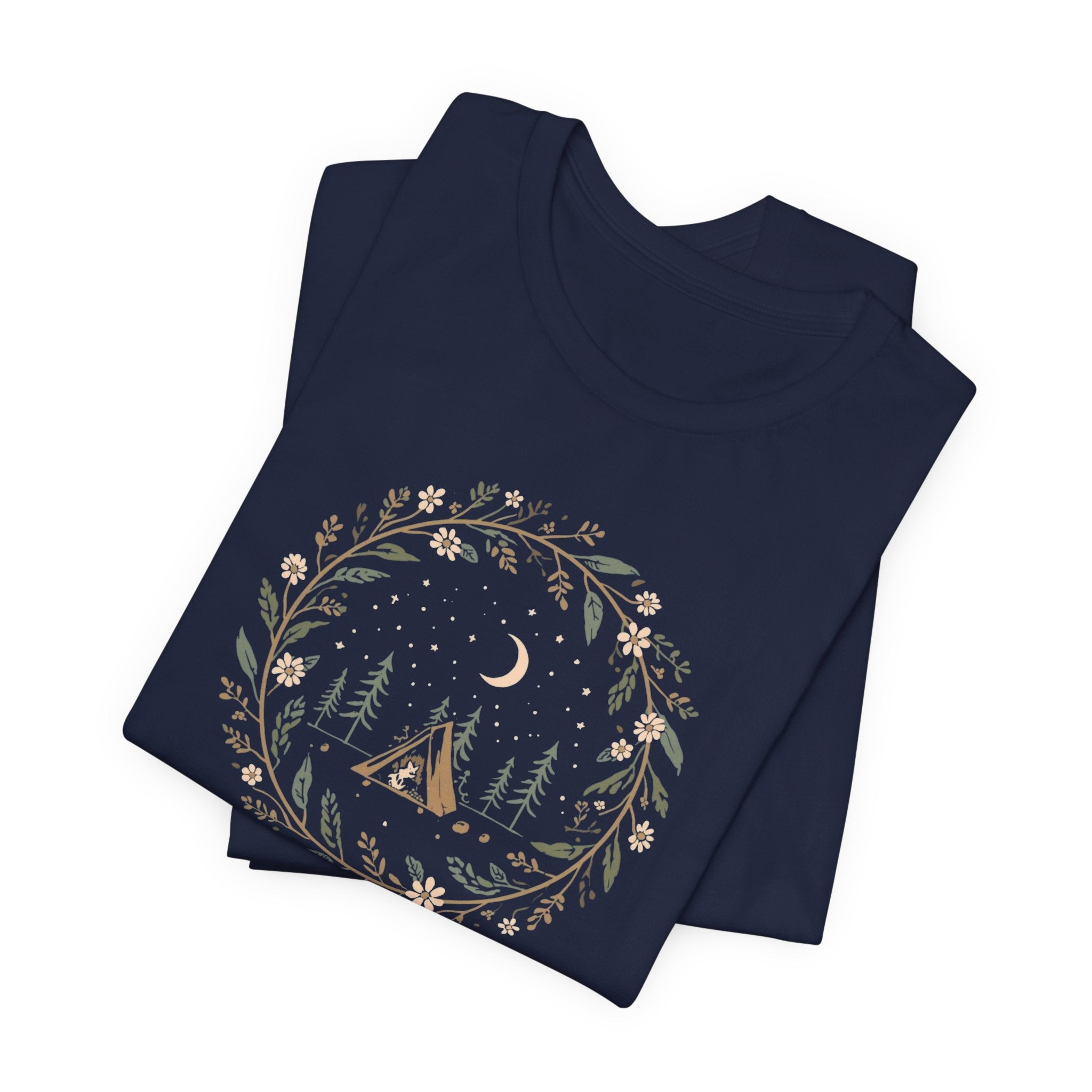 Moonlit Forest Camping Graphic T-Shirt