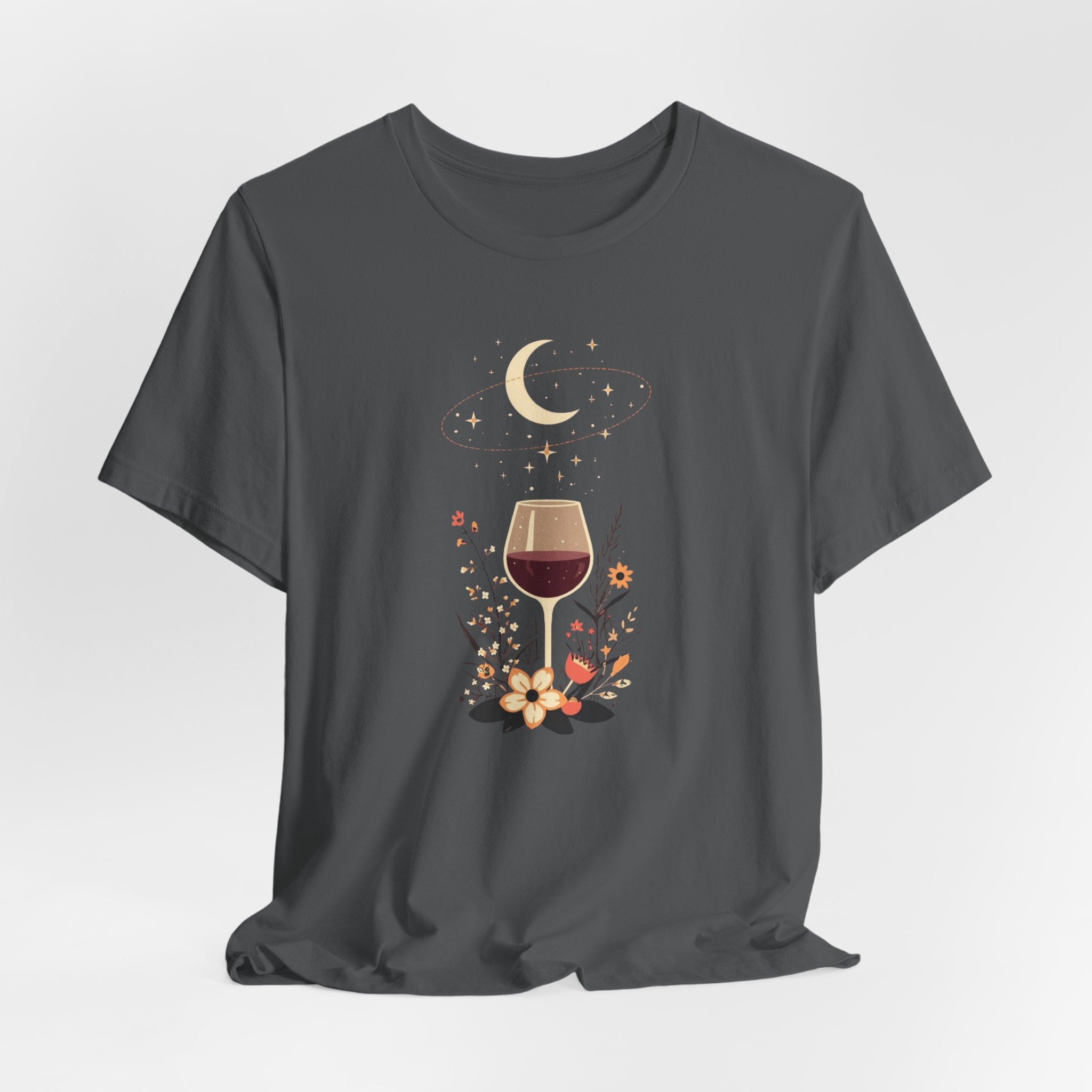 Celestial Wine & Wildflowers Graphic T-Shirt