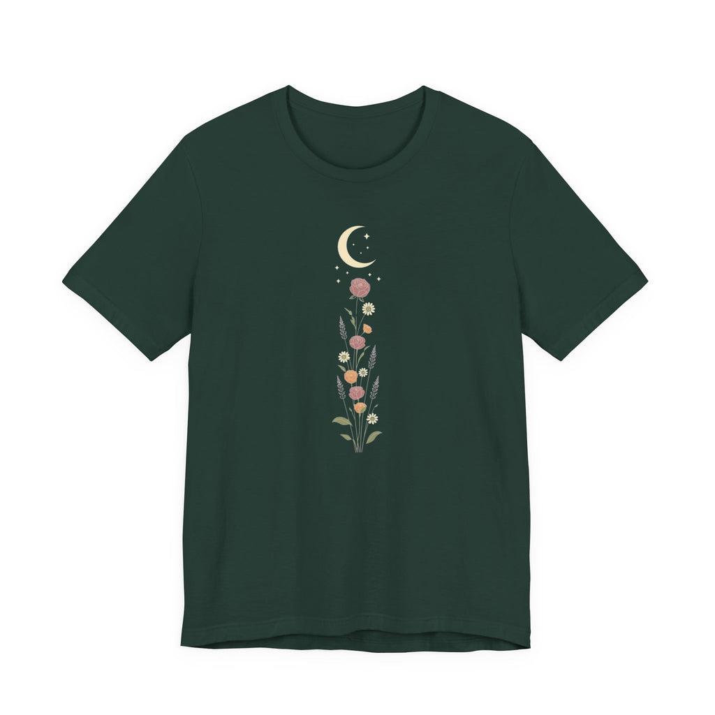 Wildflowers and Crescent Moon T-Shirt