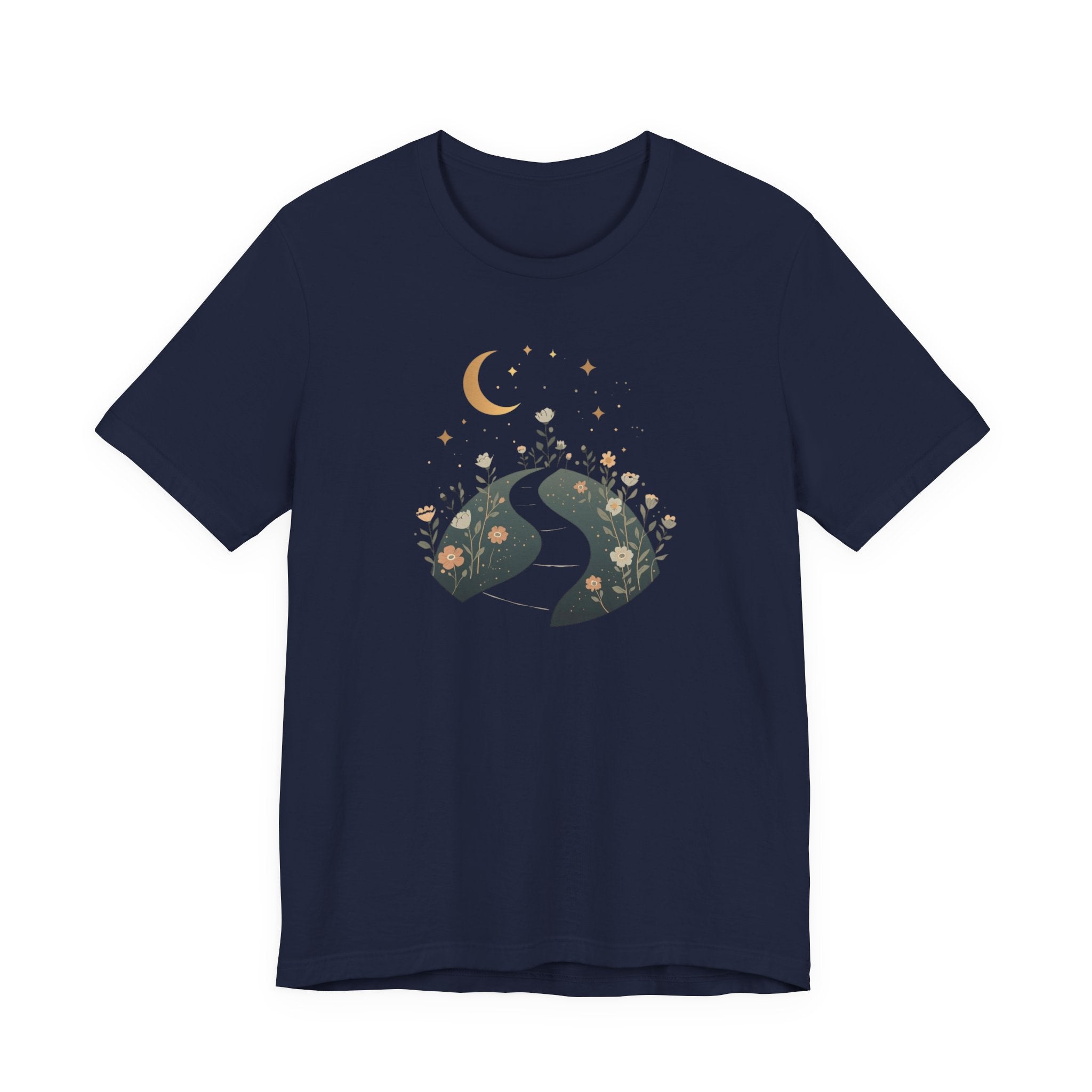 Moonlit Wildflower Path Graphic T-Shirt