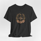 Celestial Compass Floral Graphic T-Shirt