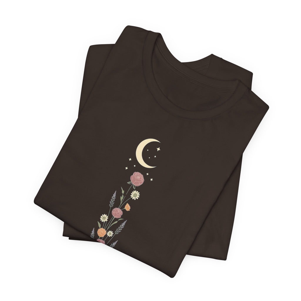Wildflowers and Crescent Moon T-Shirt