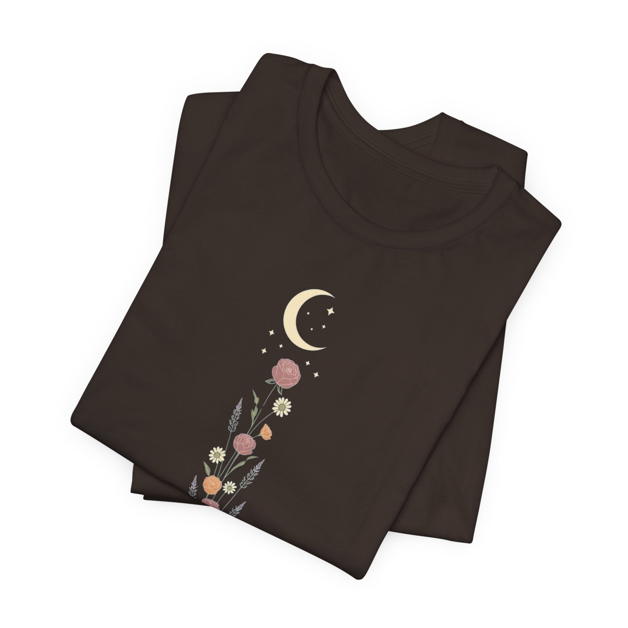 Wildflowers and Crescent Moon T-Shirt