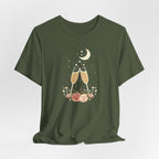Celestial Champagne & Blush Florals Graphic T-Shirt