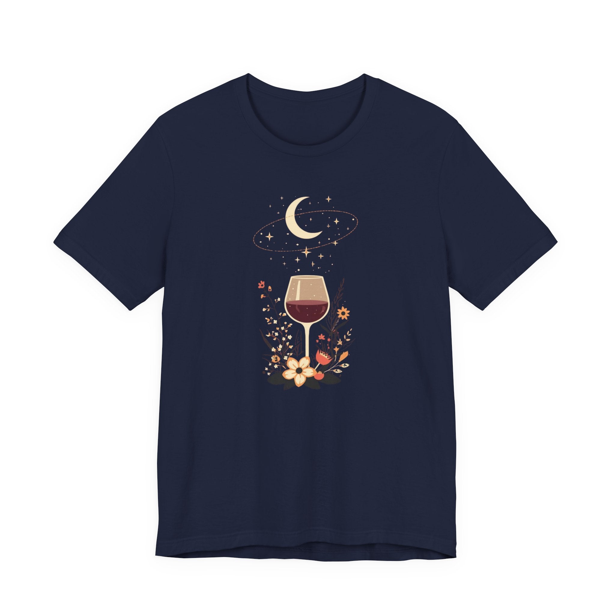 Celestial Wine & Wildflowers Graphic T-Shirt