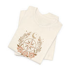 Celestial Compass Floral Graphic T-Shirt