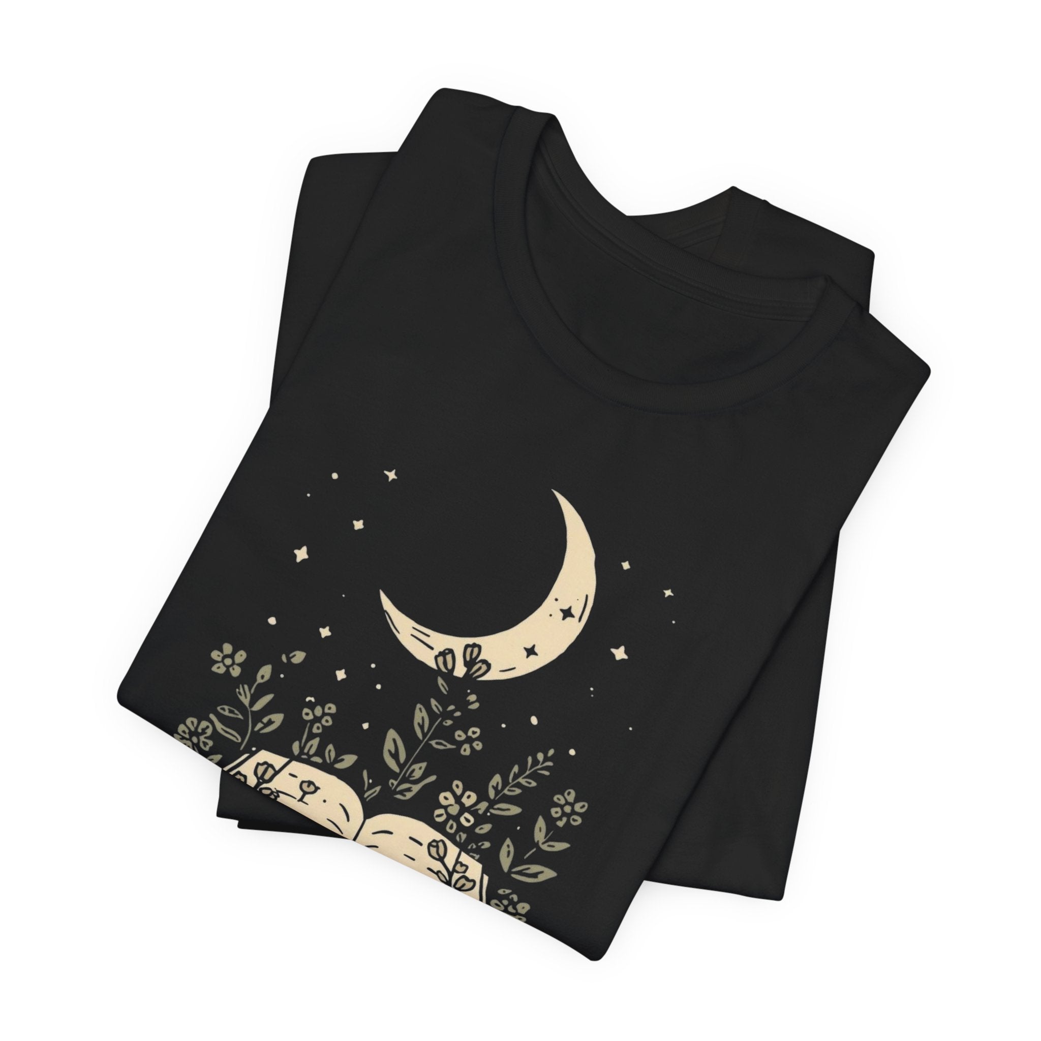 Moonlit Reading Garden Graphic T-Shirt