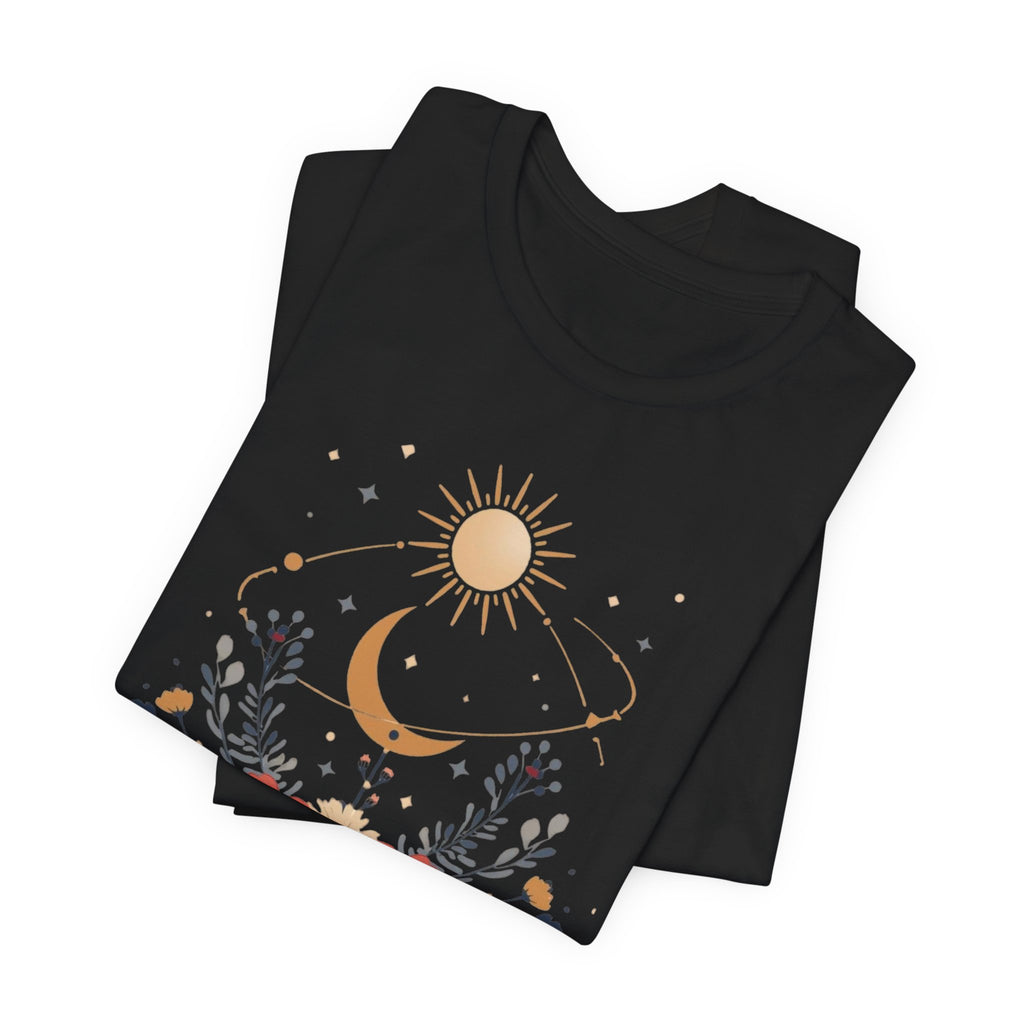 Celestial Orbit Floral Graphic T-Shirt