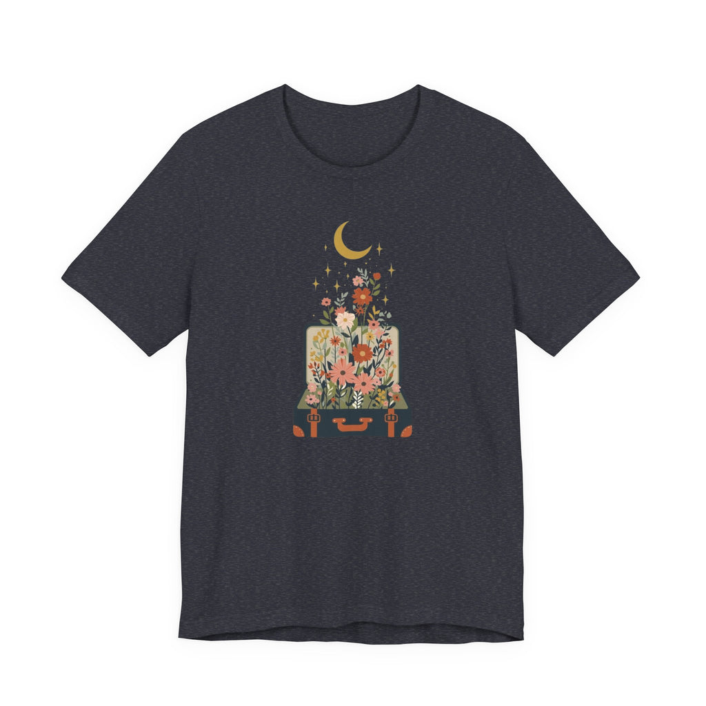 Blooming Suitcase Celestial Graphic T-Shirt
