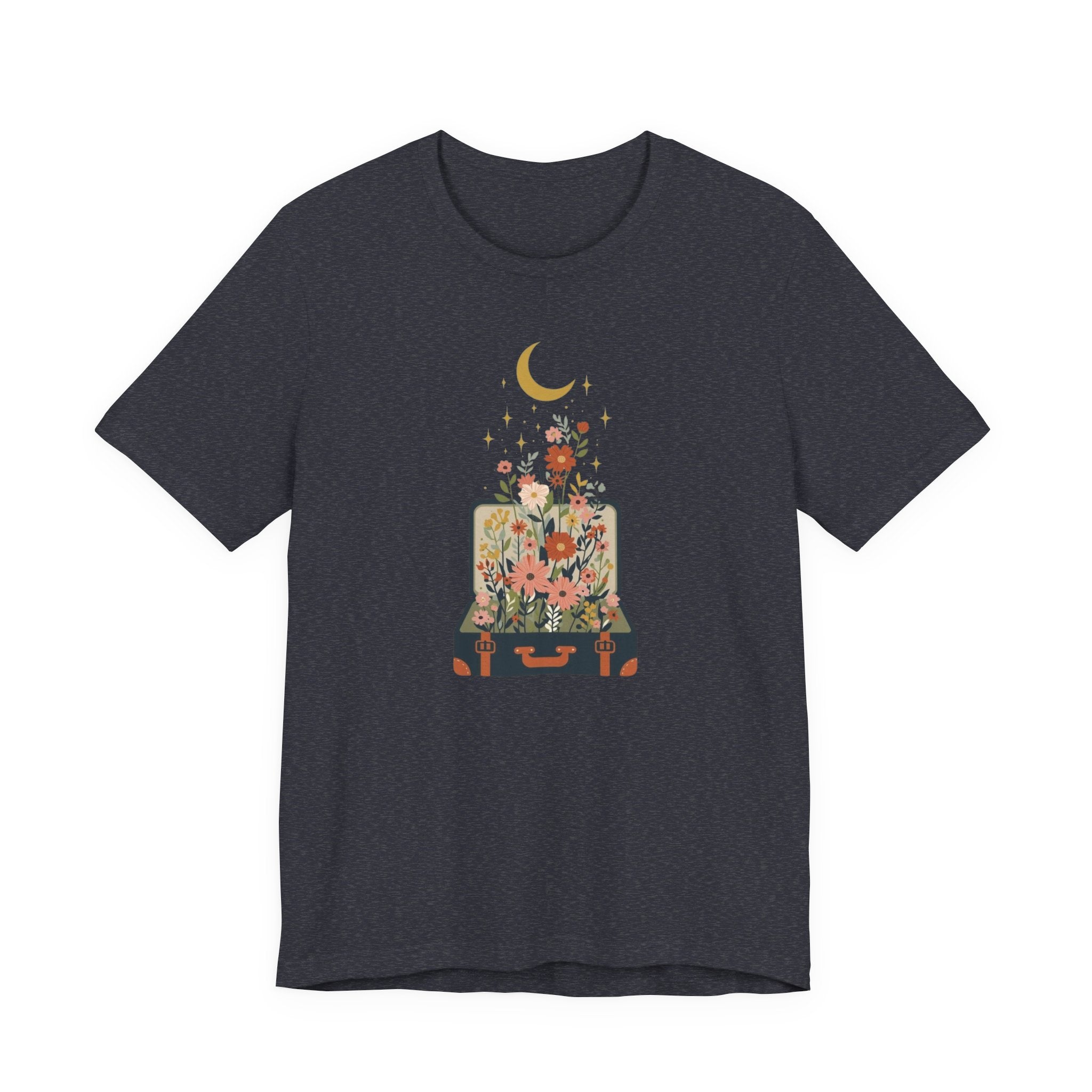 Blooming Suitcase Celestial Graphic T-Shirt