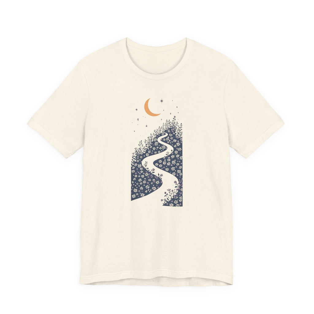 Moonlit Wildflower Path Graphic T-Shirt