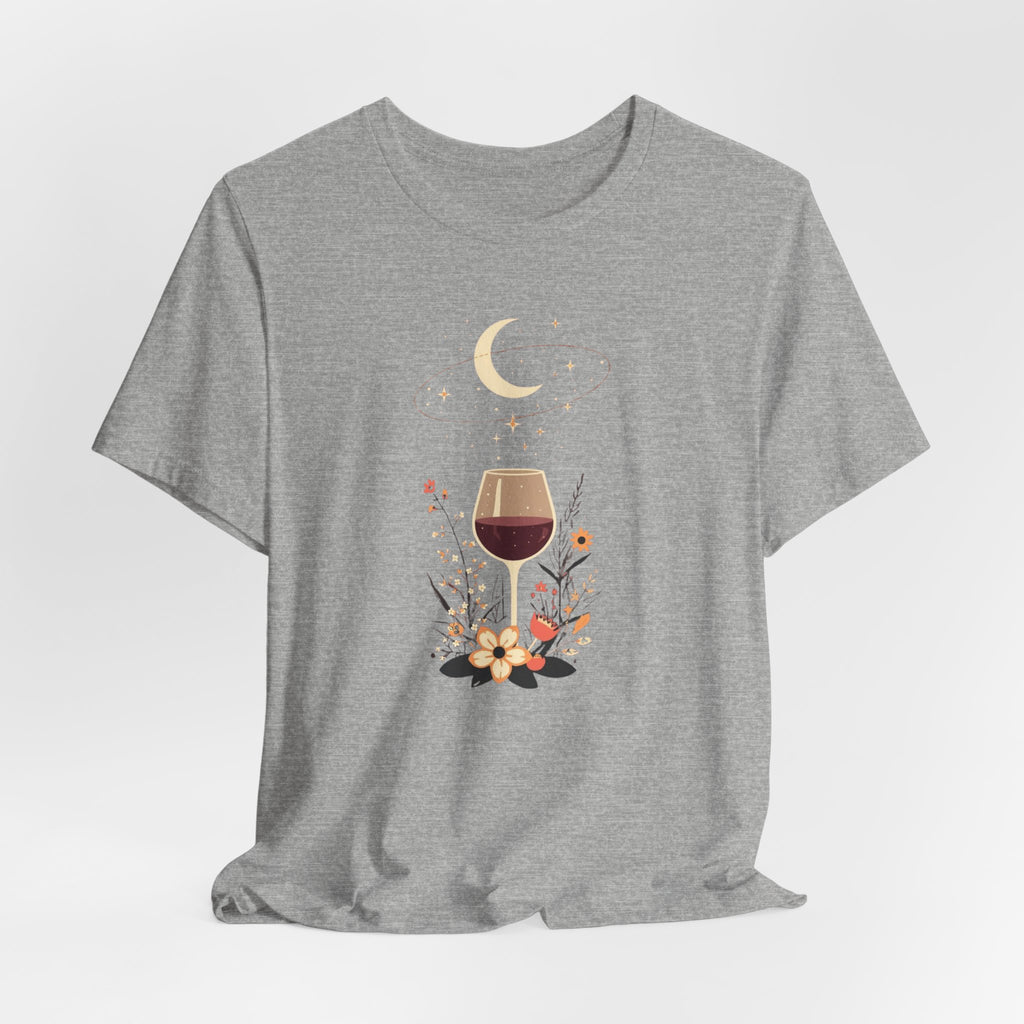 Celestial Wine & Wildflowers Graphic T-Shirt