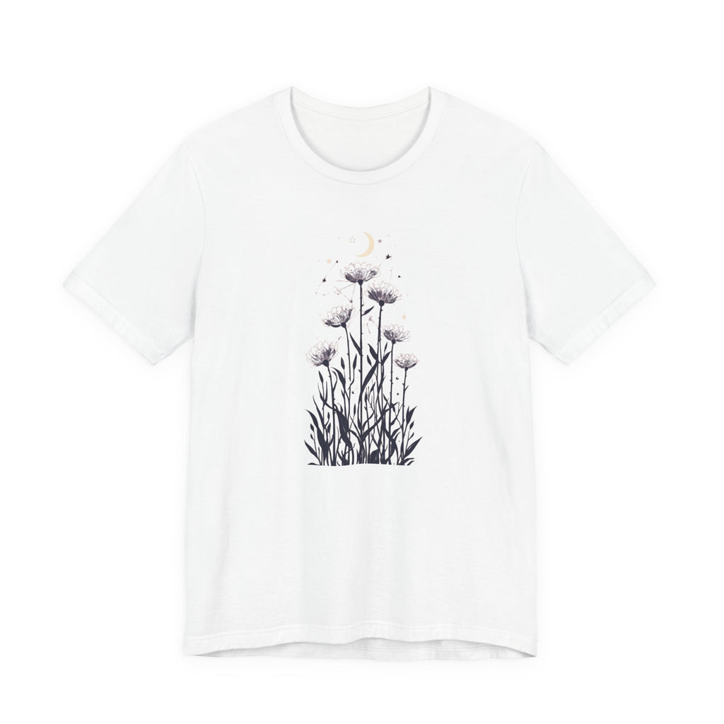 Moonlit Wildflower Night Graphic T-Shirt
