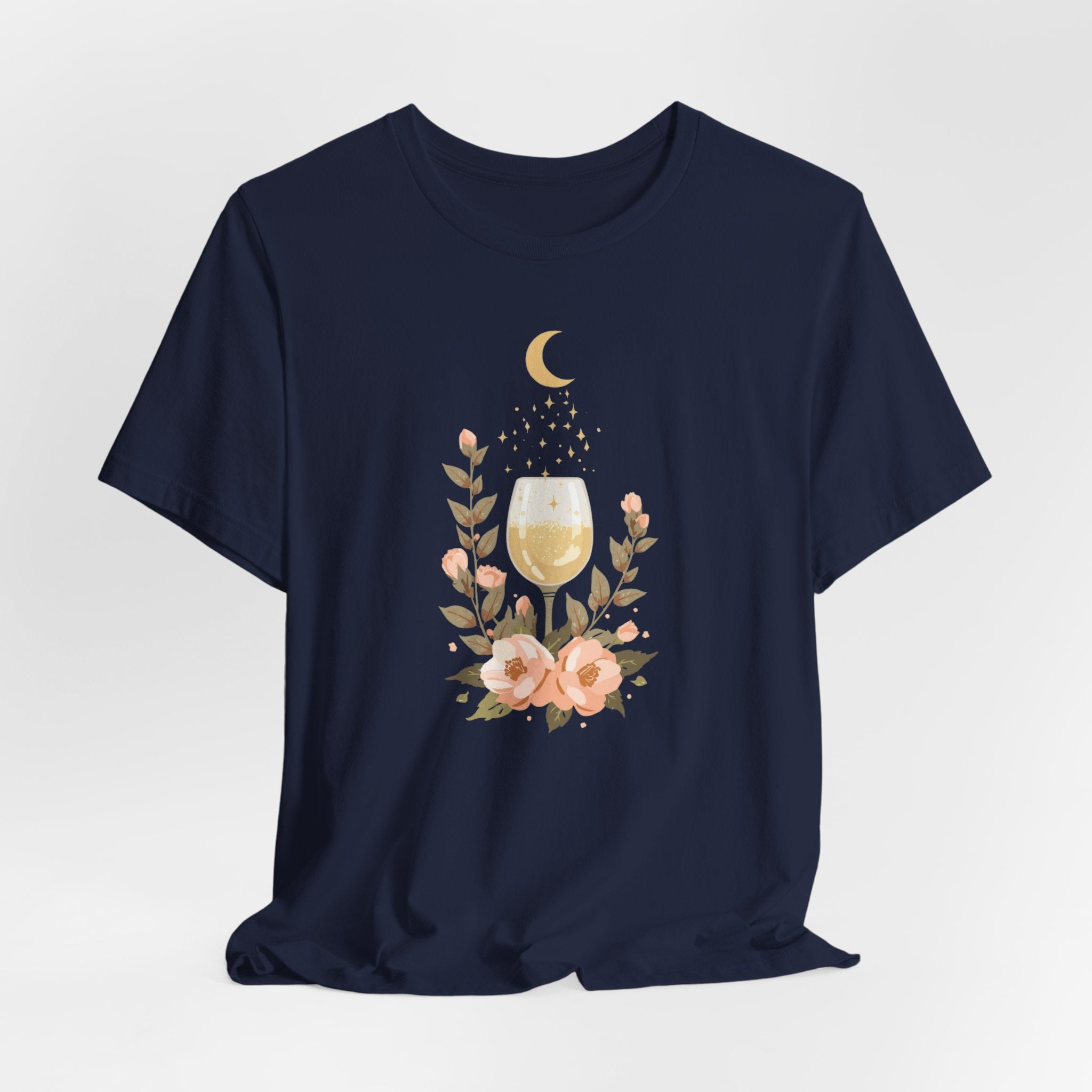 Celestial Wine & Blush Florals Graphic T-Shirt