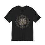 Celestial Compass Rose Floral Mandala Graphic T-Shirt