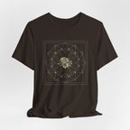 Sacred Geometry Floral Mandala Celestial Graphic T-Shirt