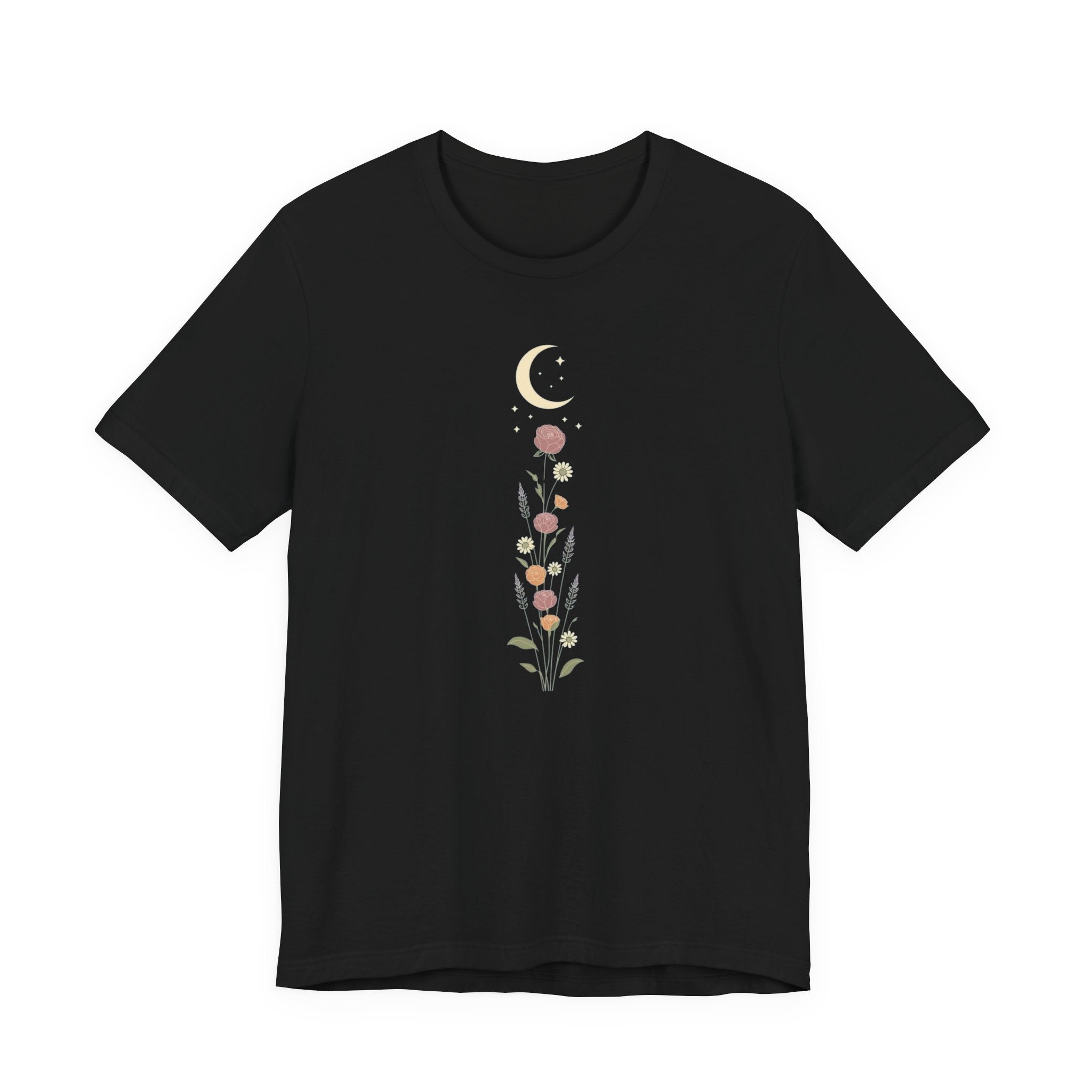 Wildflowers and Crescent Moon T-Shirt