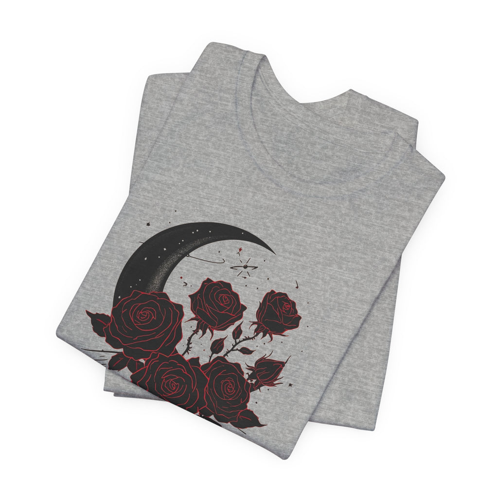 Gothic Moon and Roses T-Shirt